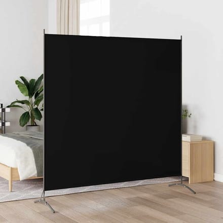 vidaXL - Kamerscherm - met - 1 - paneel - 175x180 - cm - zwart
