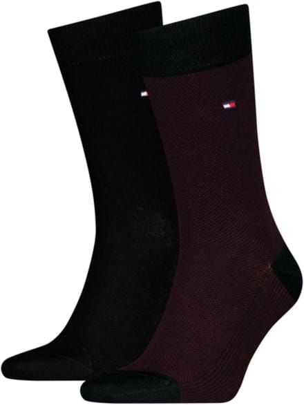 Tommy Hilfiger Herensokken Birdeye 2-Pack Burgundy