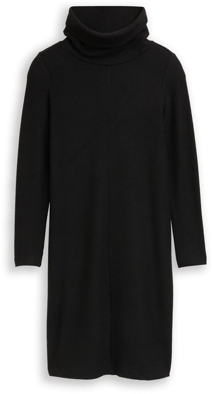 Tom Tailor - Comfortabele jurk met wafelstructuur - Maat 36 - deep black