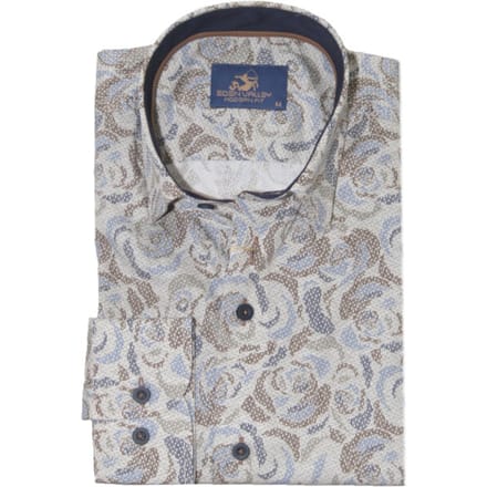 Eden Valley - Lange mouw overhemd - Mannen - 3XL - Gebroken wit - Katoen - 514998 Modern fit