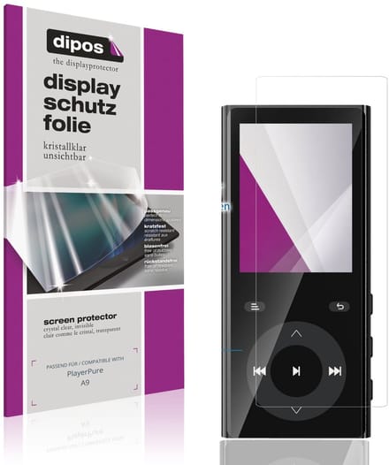 dipos – 4x Beschermfolie geschikt voor PlayerPure A9 | Krasbestendige & heldere Screenprotector Ultra-Thin