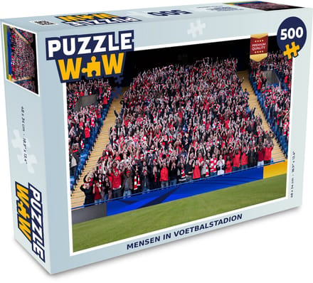 Puzzel Mensen in voetbalstadion - Legpuzzel - Puzzel 500 stukjes