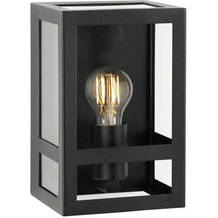 KS Verlichting City Muurlamp Zwart met Lichtsensor LED