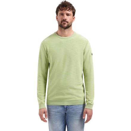 No Excess Pullover crewneck garment dyed + st green