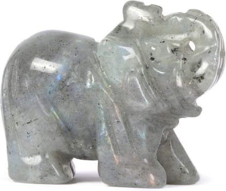 Bixorp Gems Labradoriet Olifant Beeldje - Edelsteen Dier