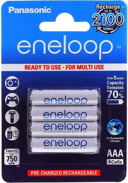 Oplaadbare Batterijen - AAA Micro Batterijen - Apparaten Voeden - Hoge Capaciteit - 750mAh - Wit