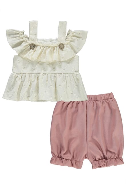 Mouwloze t-shirt & short meisjes - Tweedelige set