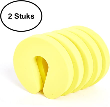 Schuim Deurstopper - set van 2 - deurbuffer - Geel