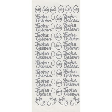 Reliëfsticker "Pasen" - Zilver