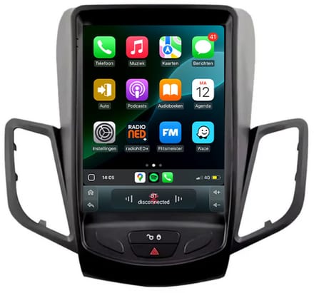 Carplay autoradio voor Ford Fiesta | 2009 t/m 2017 | Android 13 | Draadloos Apple CarPlay & Android Auto | 2GB + 32GB | 4-Core Processor | Cartronix | 2009 2010 2011 2012 2013 2014 2015 2016 2017 | Bluetooth & Wifi