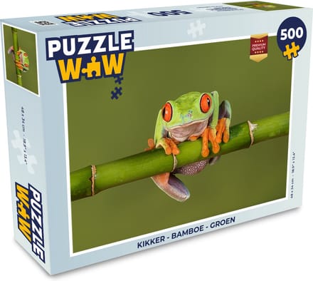 Puzzel Kikker - Bamboe - Groen - Legpuzzel - Puzzel 500 stukjes