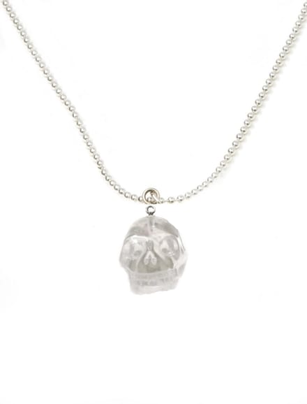 IbizaMen - heren - ketting - ballchain - rvs - schedel - kristal