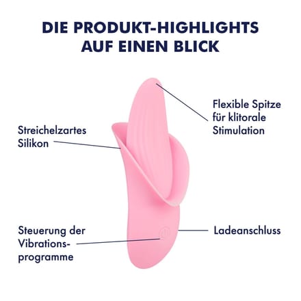 Siliconen oplegvibrator met tong, 12 cm