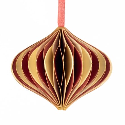 Papieren honeycomb hanger rood met wit
