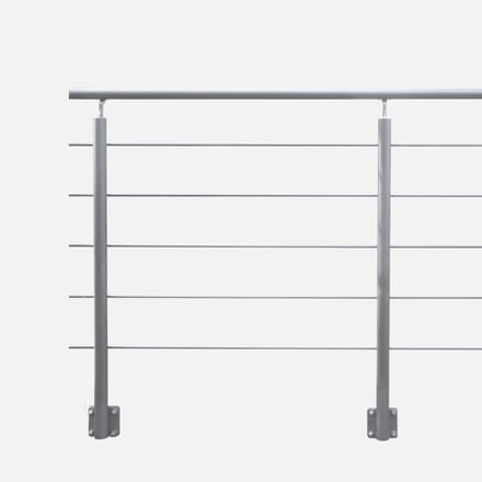 Kordo - Balustrade voor zijdelingse montage - OPALU - Grijs - 2 m