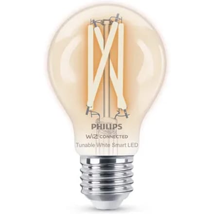 Philips Smart LED Lamp Filament - Slimme LED-Verlichting - Warm- tot Koelwit Licht - E27 - 60W - Transparant - Wi-Fi