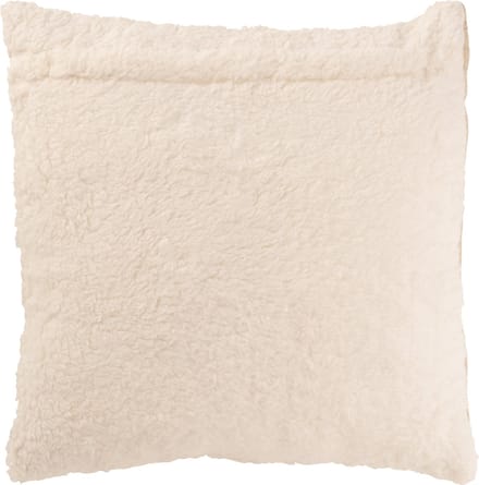 J-Line kussen teddy strepen stiksel - katoen/polyester - beige
