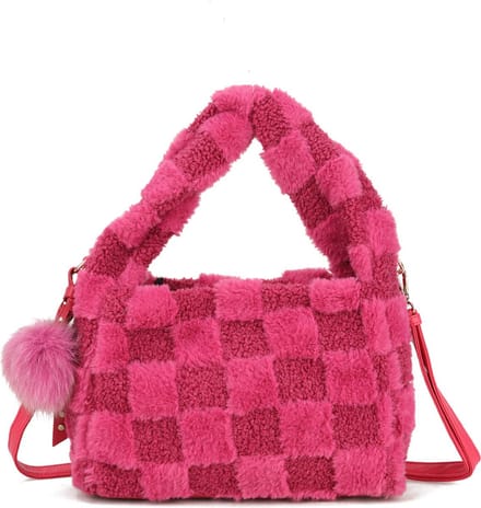 Giuliano kunstlederen schoudertas Peggy - Teddy - Fuchsia - Dames
