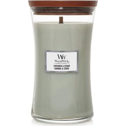 WoodWick Hourglass Large Geurkaars - Lavender & Cedar - 130 branduren