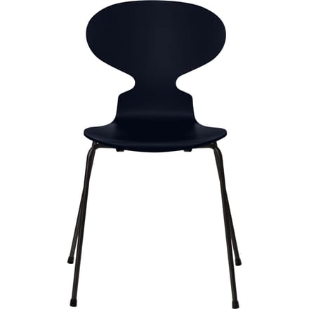 Fritz Hansen Ant Stoel - gelakt - midnightblue - zwart