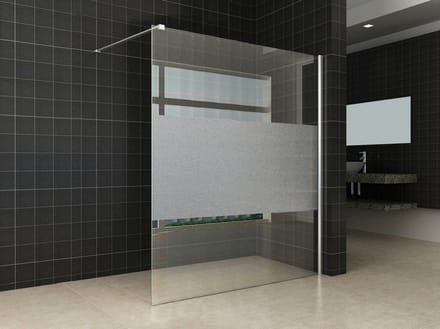 Sanifun douchewand Renzo 1400 x 2000 NANO glas met strook mat glas