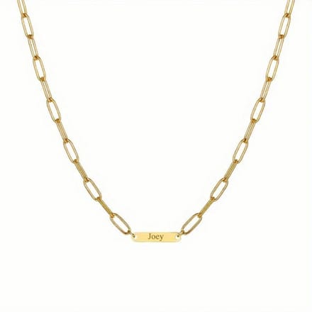 Schakelketting met 1 Naam Goud