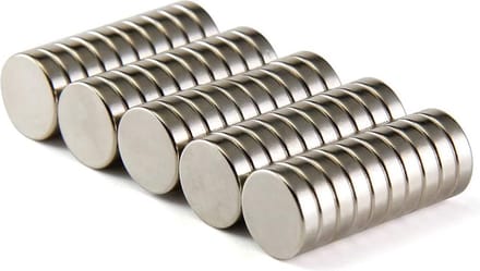 Brute Force - Platte Sterke Magneten - Rond - 10 x 5 mm - Koelkast magneten - 60 Stuks