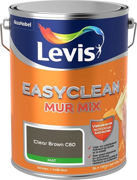 Levis - Easyclean Mur Mat Mix - Clear Brown C80 - Mengverf - 5 L