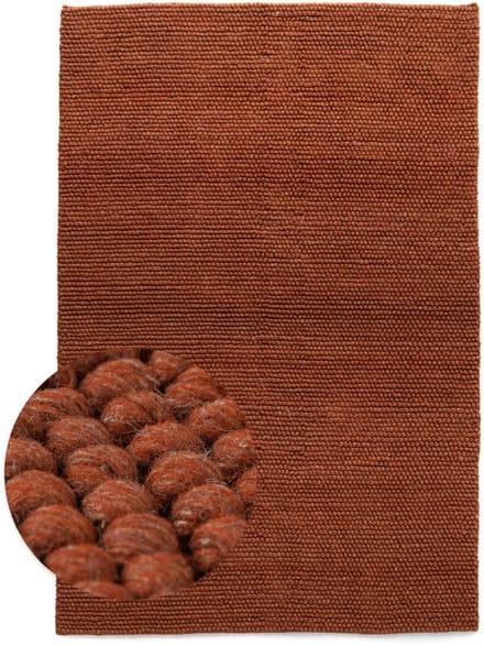 Wollen vloerkleed - Fjell terracotta 300x400