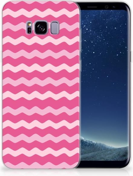 TPU Hoesje voor Samsung Galaxy S8 Plus TPU bumper Waves Pink