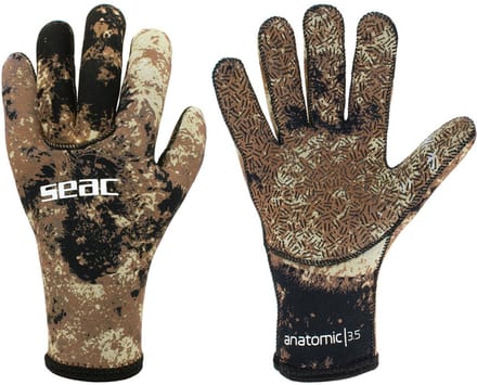 Fishing gloves Seac Seac Camo 3,5 MM Brown