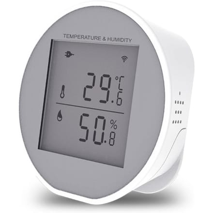 Tuya WiFi-temperatuur-vochtigheidssensor Intelligente hygrothermograafmeter met hoog en laag wit
