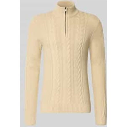 Gebreide pullover met ritssluiting, model 'BASIM'