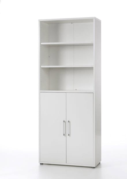 Prisme kantoorbenodigdheden 2 planken, 2 deuren wit.
