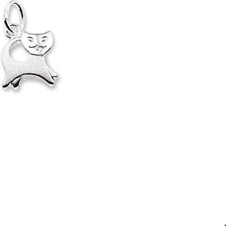 hanger poes poli/mat zilver gerhodineerd