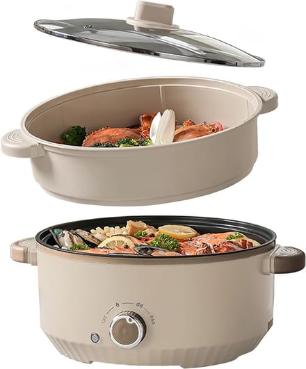 QORA® Hotpot Electrisch - Hotpot - Beige- 30cm x 30x 21cm
