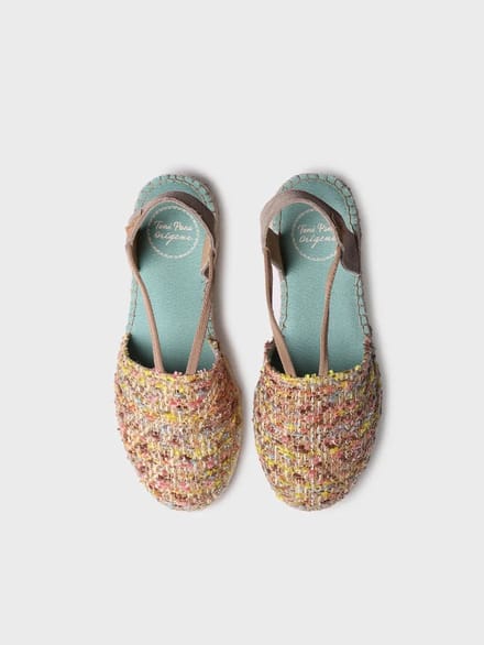 Veelkleurige espadrilles met elastiek aan de zijkant | ELSA-CO