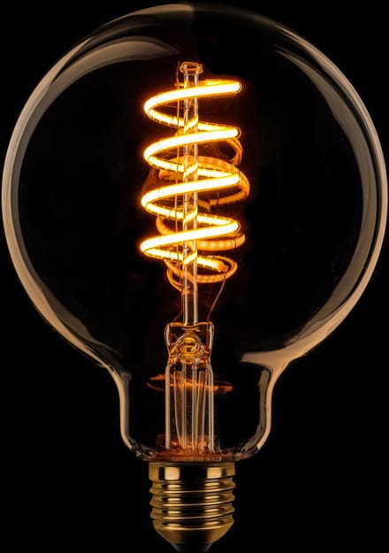 ETH Globe 95mm Filament spiraal LED 7.5w E27 240v 2200k dimbaar goud