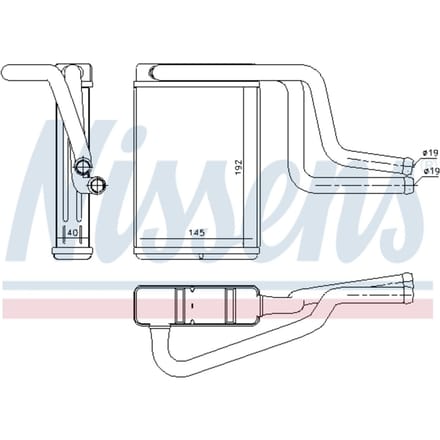 Warmtewisselaar, interieur verwarming NISSENS 71744