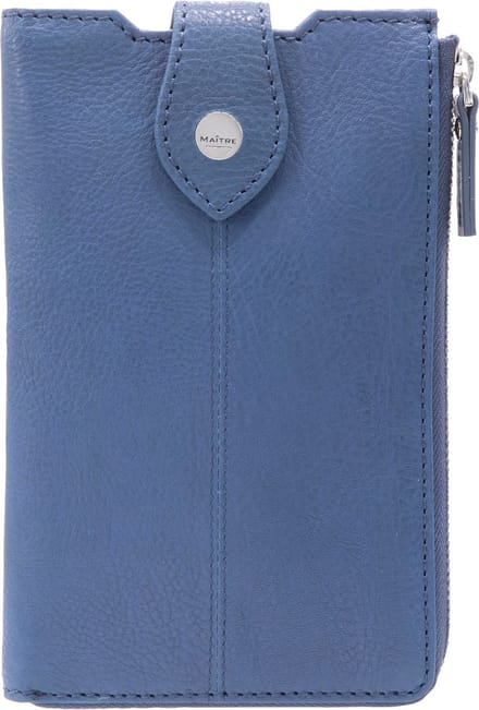 Maître Leren Schoudertas Telefoontasje Lemberg Margarete Phonecase Midblue Blauwgrijs