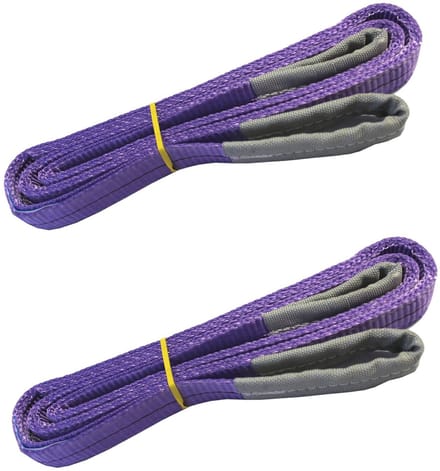 2x Hebeband 1000 kg 1 to lila 2 m Hebegurt Hebeschlinge Rundschlinge