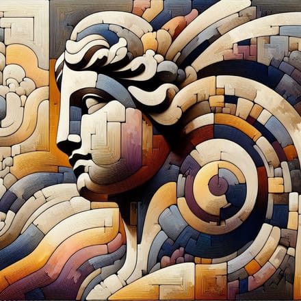 Abstract relief schilderij | Unbound Reflections: A Multidimensional Expression of Abstract Relief Artwork | Kunst - 80x80 centimeter op Dibond | Foto op Dibond