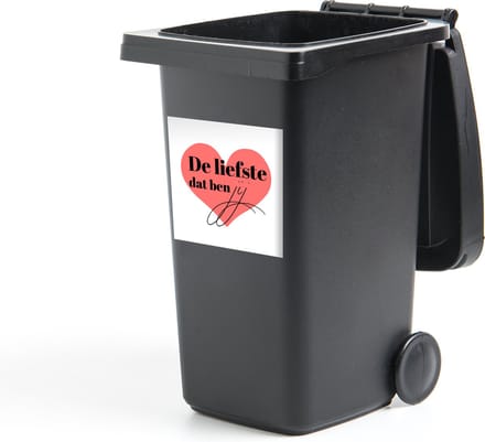 Container sticker Quotes - De liefste dat ben jij - Spreuken - Koppel - Relatie - 40x40 cm - Kliko sticker