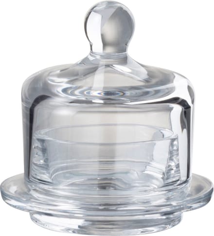 J-Line botervloot Rond - glas - transparant