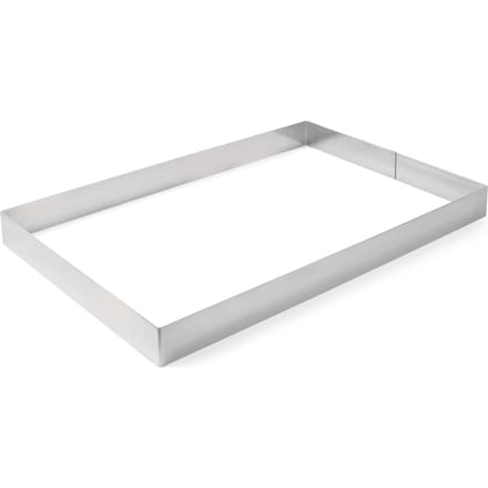 Cercle à pâtisserie rectangulaire en acier inoxydable 385x285x60mm Hendi 512432