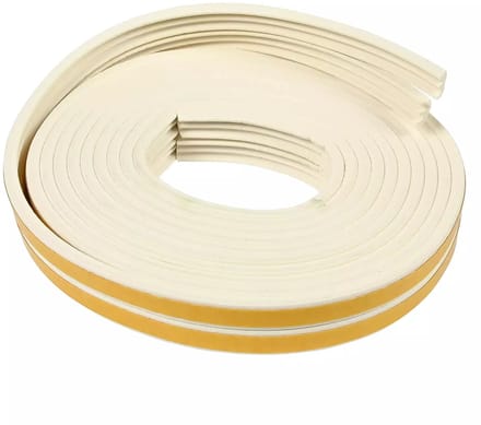 Benson E-profiel tochtstrip - 2x3 m - wit - zelfklevend - EPDM rubber - 2 stuks
