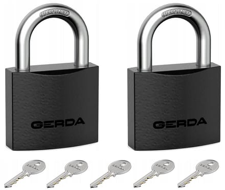 Gerda Iron Line - Gietijzeren Hangslot Set - 30mm - 2 Stuks - 5 Sleutels