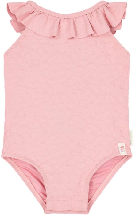 Little Dutch Badpak met Ruches - Dreamy Pink Rose - Maat 74/80