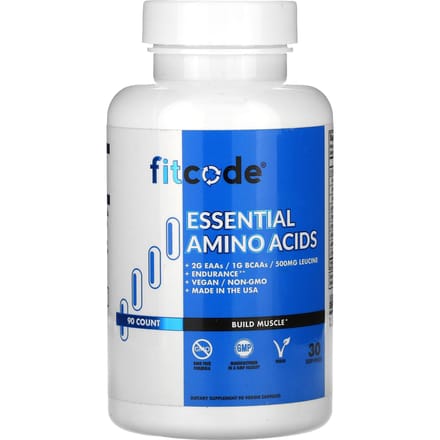 Fitcode, Acides Aminés Essentiels, 90 Gélules Végétales