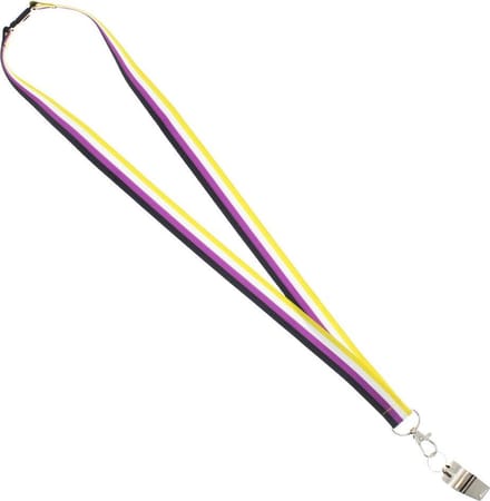 Zac's Alter Ego Sleutelkoord/Lanyard Non-binary met fluitje Multicolours